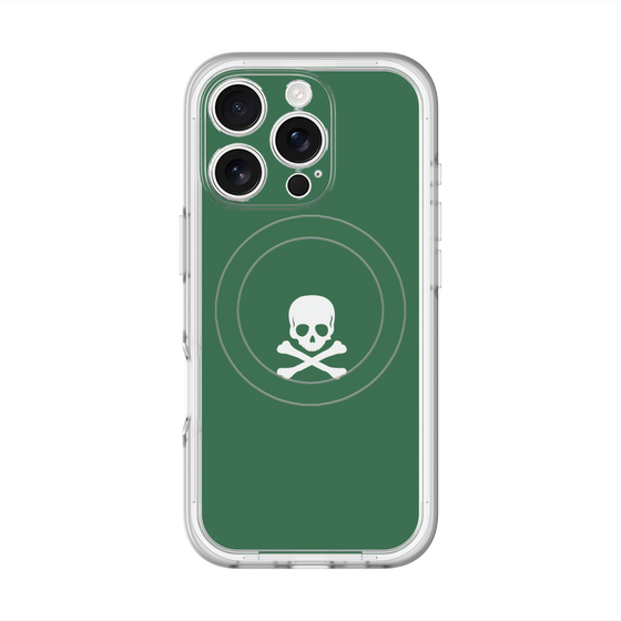 スリムプロテクションプレミアムケース with MagSafe［ スカル - Green ］