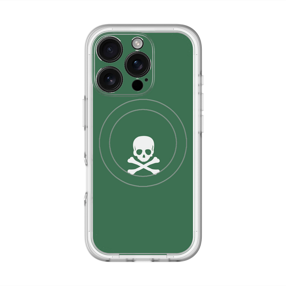 スリムプロテクションプレミアムケース with MagSafe［ スカル - Green ］