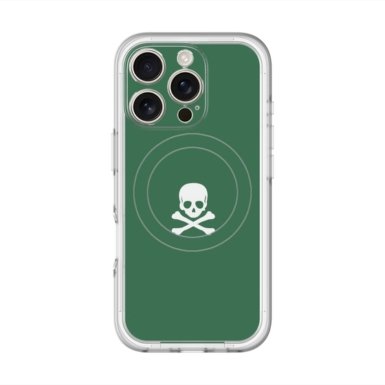 スリムプロテクションプレミアムケース with MagSafe［ スカル - Green ］