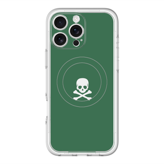 スリムプロテクションプレミアムケース with MagSafe［ スカル - Green ］