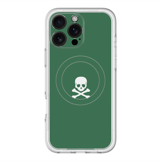 スリムプロテクションプレミアムケース with MagSafe［ スカル - Green ］