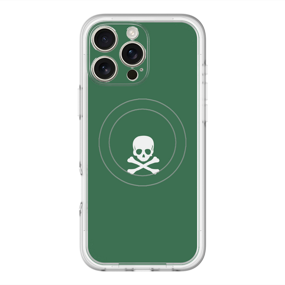スリムプロテクションプレミアムケース with MagSafe［ スカル - Green ］