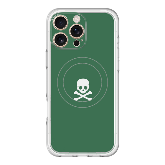 スリムプロテクションプレミアムケース with MagSafe［ スカル - Green ］