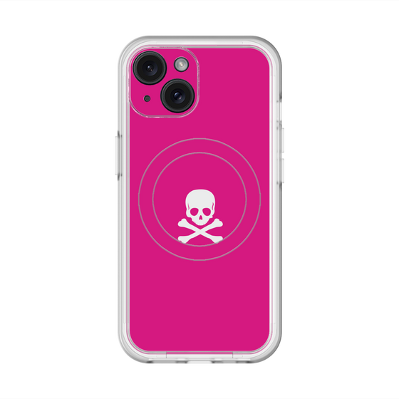 スリムプロテクションプレミアムケース with MagSafe［ スカル - Pink ］