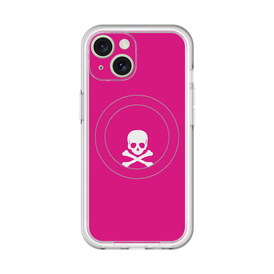 スリムプロテクションプレミアムケース with MagSafe［ スカル - Pink ］
