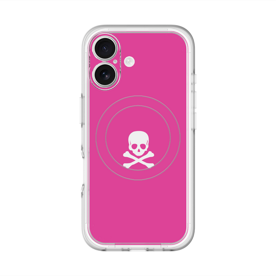 スリムプロテクションプレミアムケース with MagSafe［ スカル - Pink ］