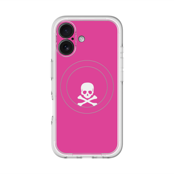 スリムプロテクションプレミアムケース with MagSafe［ スカル - Pink ］