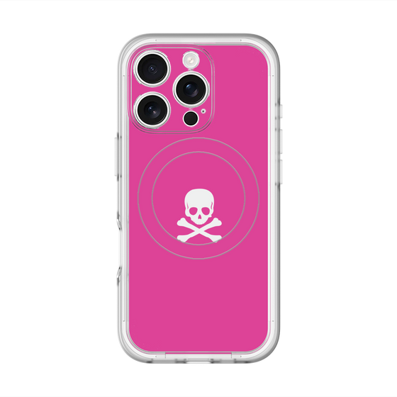 スリムプロテクションプレミアムケース with MagSafe［ スカル - Pink ］