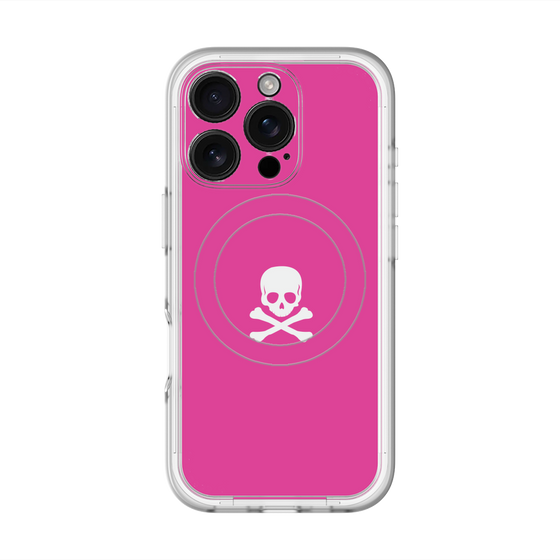 スリムプロテクションプレミアムケース with MagSafe［ スカル - Pink ］