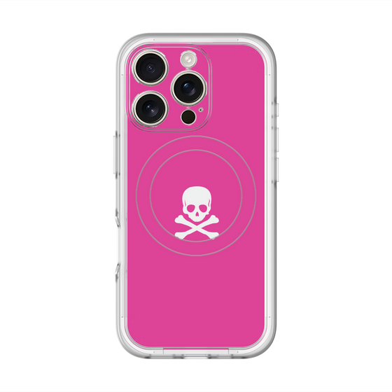 スリムプロテクションプレミアムケース with MagSafe［ スカル - Pink ］