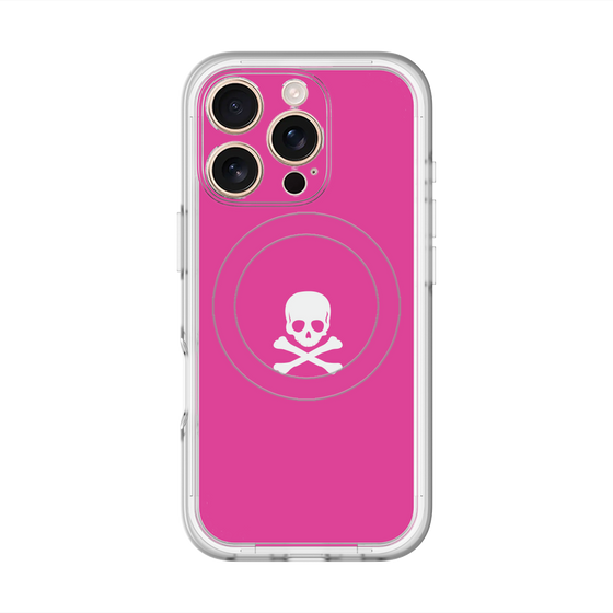 スリムプロテクションプレミアムケース with MagSafe［ スカル - Pink ］