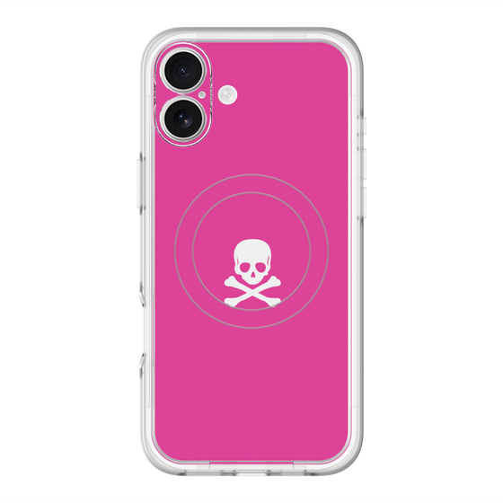 スリムプロテクションプレミアムケース with MagSafe［ スカル - Pink ］