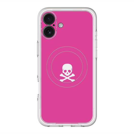 スリムプロテクションプレミアムケース with MagSafe［ スカル - Pink ］