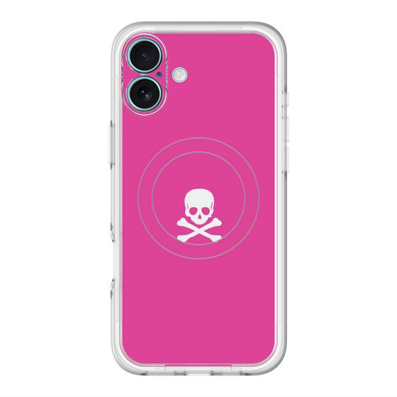 スリムプロテクションプレミアムケース with MagSafe［ スカル - Pink ］