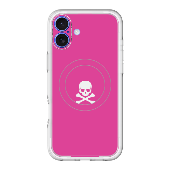 スリムプロテクションプレミアムケース with MagSafe［ スカル - Pink ］