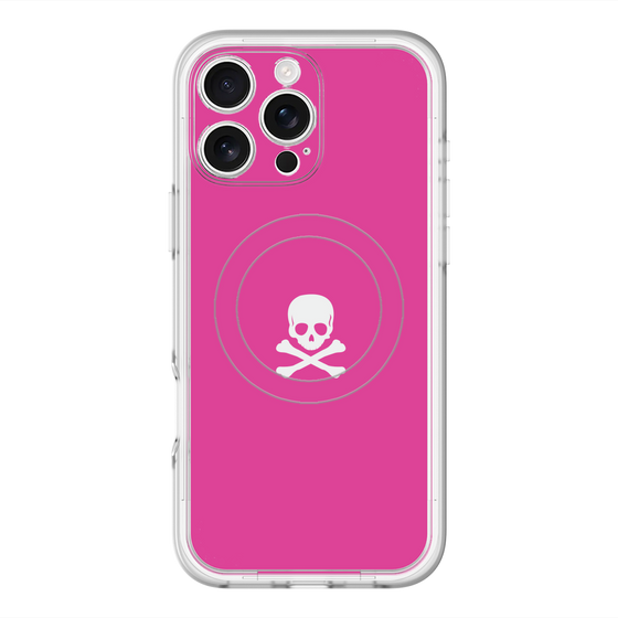スリムプロテクションプレミアムケース with MagSafe［ スカル - Pink ］