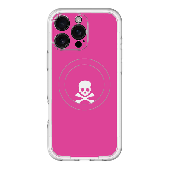 スリムプロテクションプレミアムケース with MagSafe［ スカル - Pink ］