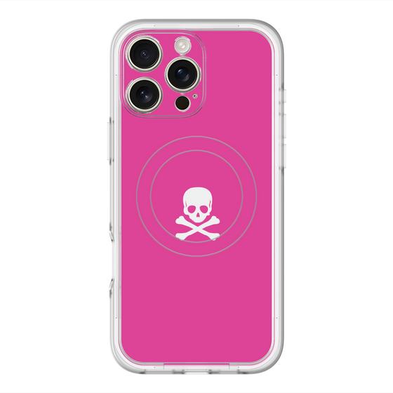 スリムプロテクションプレミアムケース with MagSafe［ スカル - Pink ］