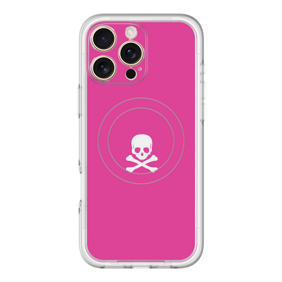 スリムプロテクションプレミアムケース with MagSafe［ スカル - Pink ］