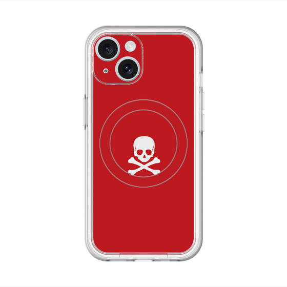 スリムプロテクションプレミアムケース with MagSafe［ スカル - Red ］