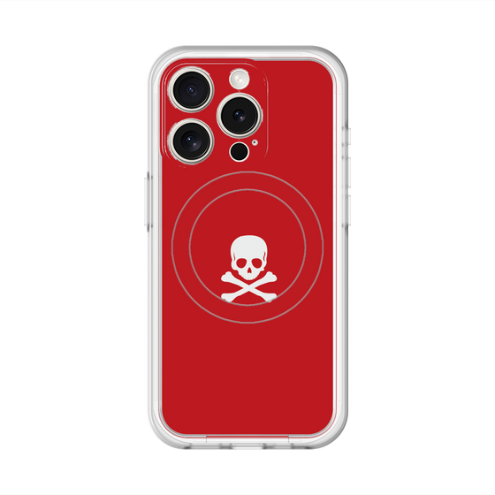 スリムプロテクションプレミアムケース with MagSafe［ スカル - Red ］