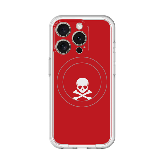 スリムプロテクションプレミアムケース with MagSafe［ スカル - Red ］