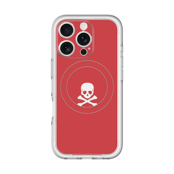 スリムプロテクションプレミアムケース with MagSafe［ スカル - Red ］