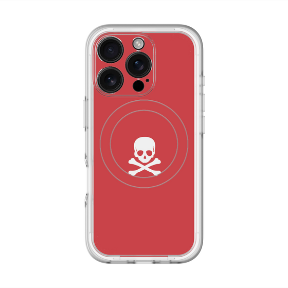スリムプロテクションプレミアムケース with MagSafe［ スカル - Red ］