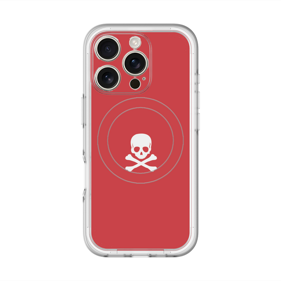 スリムプロテクションプレミアムケース with MagSafe［ スカル - Red ］