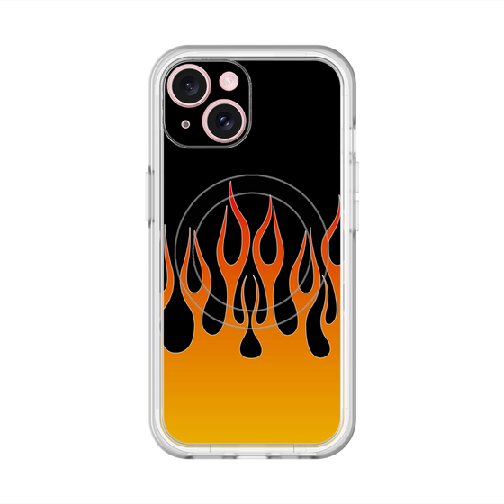 スリムプロテクションプレミアムケース with MagSafe［ 炎 - Orange ］