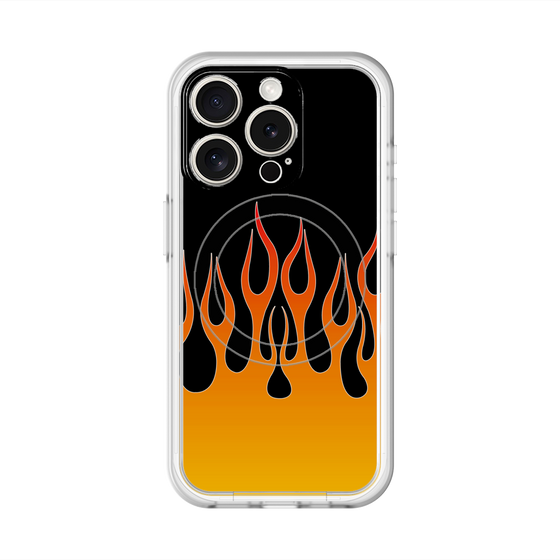 スリムプロテクションプレミアムケース with MagSafe［ 炎 - Orange ］