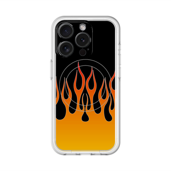 スリムプロテクションプレミアムケース with MagSafe［ 炎 - Orange ］