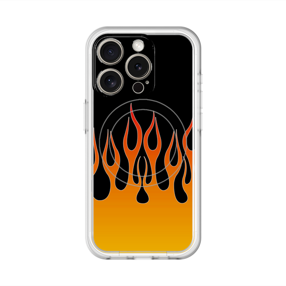 スリムプロテクションプレミアムケース with MagSafe［ 炎 - Orange ］