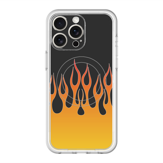 スリムプロテクションプレミアムケース with MagSafe［ 炎 - Orange ］