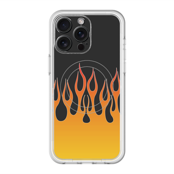 スリムプロテクションプレミアムケース with MagSafe［ 炎 - Orange ］