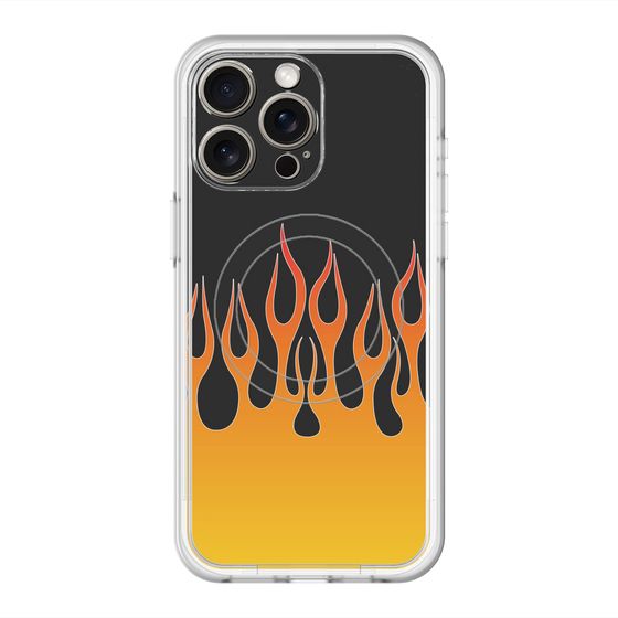 スリムプロテクションプレミアムケース with MagSafe［ 炎 - Orange ］