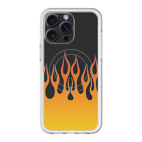 スリムプロテクションプレミアムケース with MagSafe［ 炎 - Orange ］