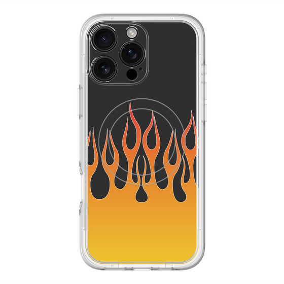 スリムプロテクションプレミアムケース with MagSafe［ 炎 - Orange ］