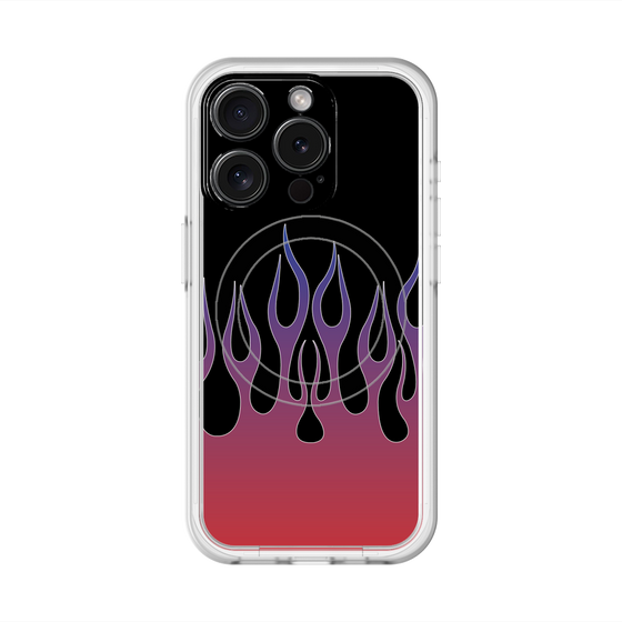 スリムプロテクションプレミアムケース with MagSafe［ 炎 - Red ］