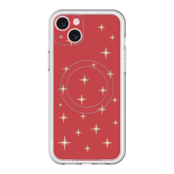 スリムプロテクションプレミアムケース with MagSafe［ Glitter - Red ］