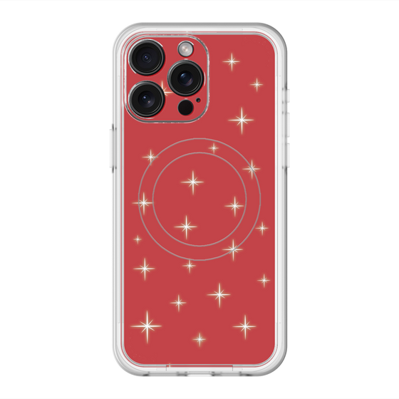 スリムプロテクションプレミアムケース with MagSafe［ Glitter - Red ］
