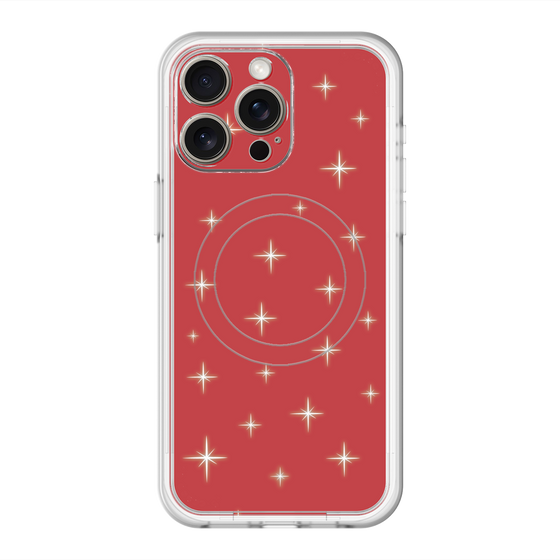 スリムプロテクションプレミアムケース with MagSafe［ Glitter - Red ］