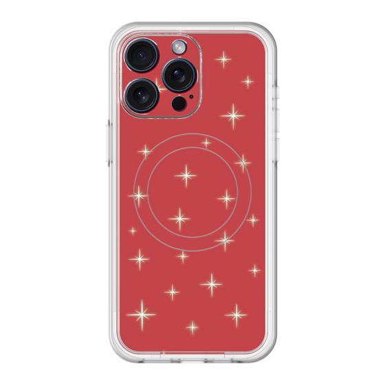 スリムプロテクションプレミアムケース with MagSafe［ Glitter - Red ］