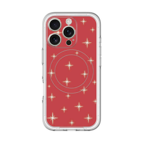 スリムプロテクションプレミアムケース with MagSafe［ Glitter - Red ］
