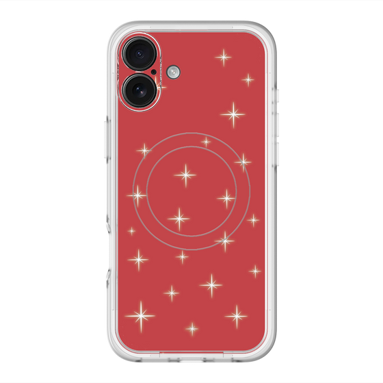 スリムプロテクションプレミアムケース with MagSafe［ Glitter - Red ］