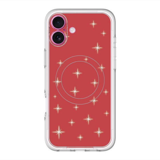 スリムプロテクションプレミアムケース with MagSafe［ Glitter - Red ］