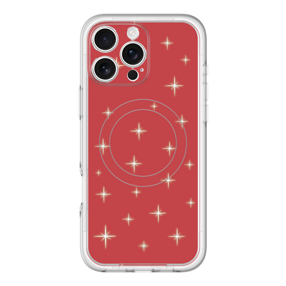 スリムプロテクションプレミアムケース with MagSafe［ Glitter - Red ］