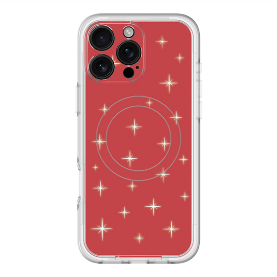 スリムプロテクションプレミアムケース with MagSafe［ Glitter - Red ］