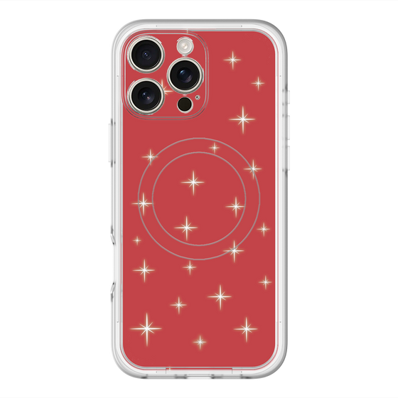 スリムプロテクションプレミアムケース with MagSafe［ Glitter - Red ］