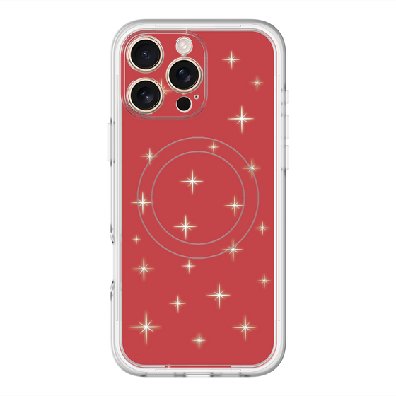 スリムプロテクションプレミアムケース with MagSafe［ Glitter - Red ］